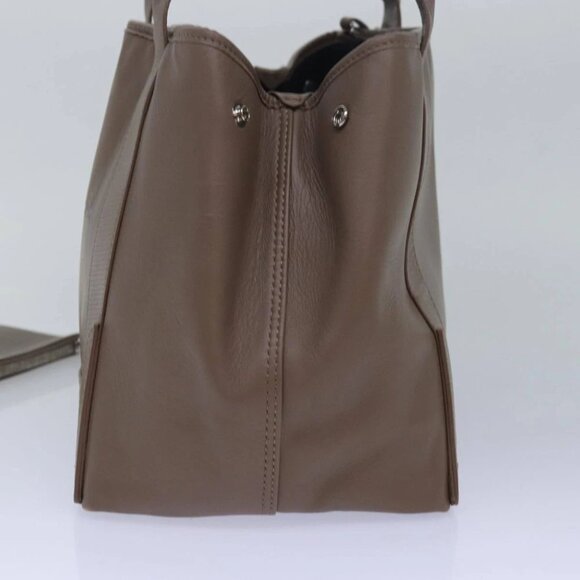 BALENCIAGA Navy Cabas Hand Bag Leather Gray 339933 Auth 80962M - Picture 11 of 15